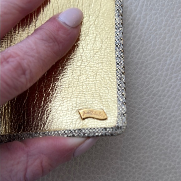 Vintage Judith Leiber Compact Metallic Snakeskin Wallet - Picture 6 of 6